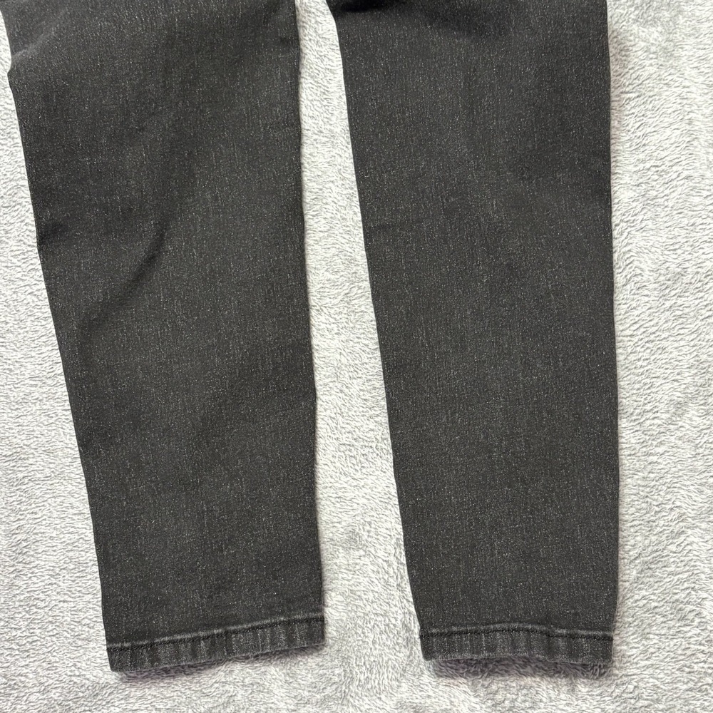 Black Distressed Skinny Jeans XXL Patches Graphic Streetwear Stretch Denim - Picture 6 of 12